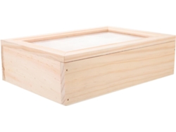 Caja De Madera Para Guardar Joyas Con Tapa Transparente