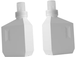 Lot De 2 Distributeurs Lessive En Pe Blanco, Frascos Plats Carrés, Grosse Capacité 600ml,