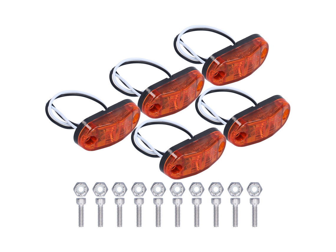 5 Luces Indicadoras Led Para Remolque, Coche, Camión, Barco. Duraderas Y Anticorrosivas.