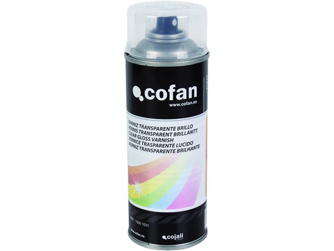 Spray Barniz Transparente COFAN Brillo (400 ml)