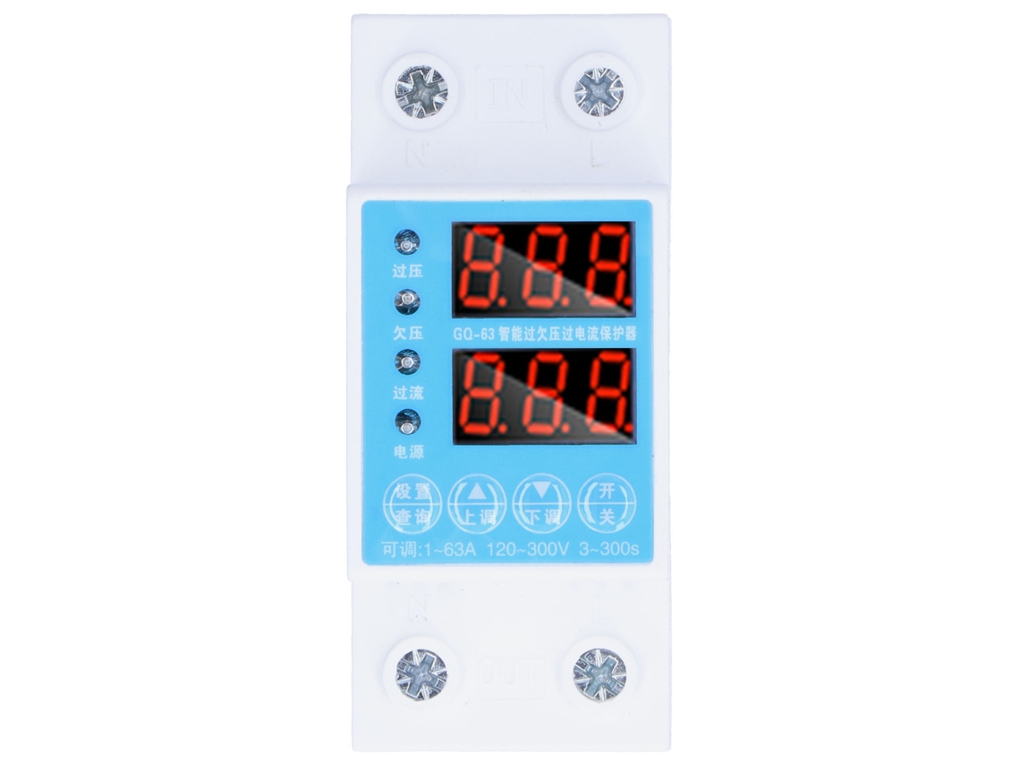 Protector Inteligente De Voltaje Y Corriente Ajustable Con Pantalla, Dispositivo De Protección Contra Sobretensiones Ac220v