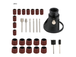 Juego De 29 Piezas De Herramientas Eléctricas De Amolado Ajustables Con Tapa Protectora Para Brocas Y Fresas.