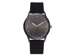 Reloj De Cuarzo Vansvar Para Mujer, Correa Estrecha De Piel Sintética, Con Esfera Azul Informal.