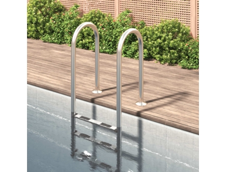 Escalera para Piscina VIDAXL (54 x 38 x 158 cm - Plateado)