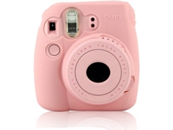 Szsmart Funda De Silicona Para Cámara Instantánea Fujifilm Instax Mini 8/8/9 (rosa)