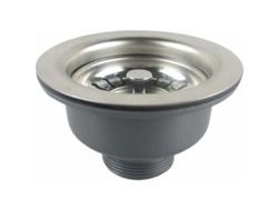 Drenaje Sin Desagüe Desbordamiento, Canasta Acero Inoxidable Φ110mm 1½", Pvc + Acero Inoxidable, Satinado Resistente A Rasguños