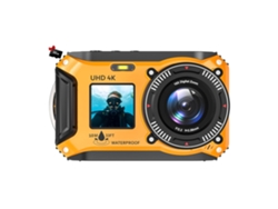 Cámara Sumergible 4k 64mp 33ft Pantalla Dual Zoom 16x 32gb (amarillo)