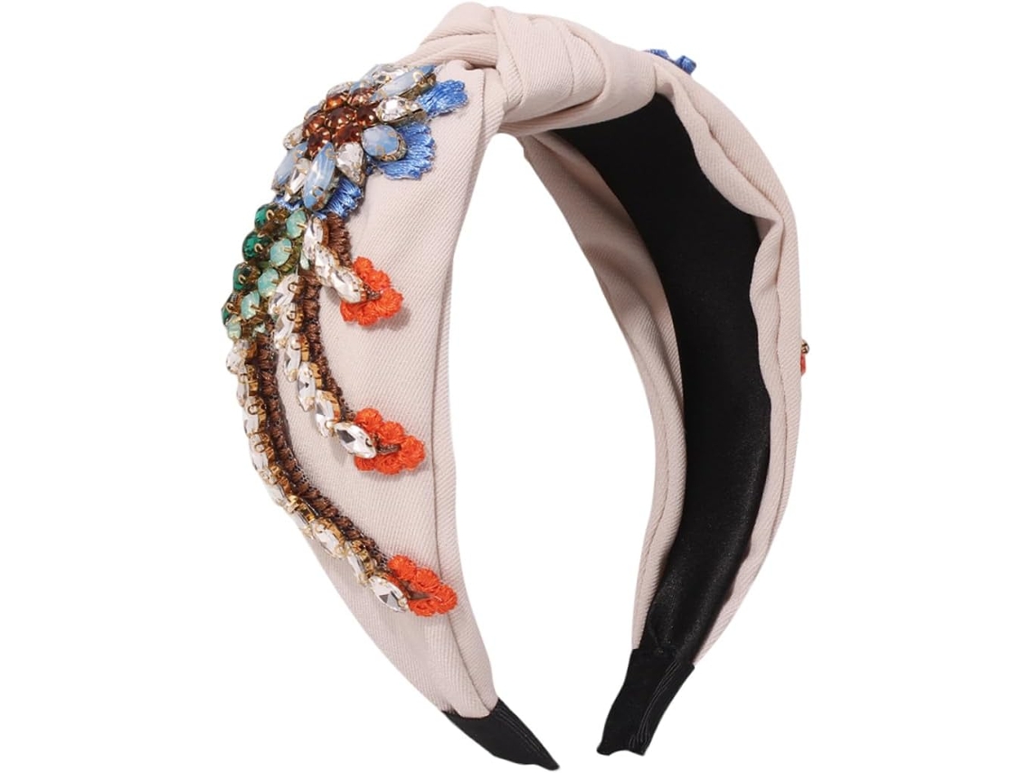 Tocado Bordado Adornado Con Pedrería, Elegante Accesorio Para El Cabello, Pieza Única Para El Cabello