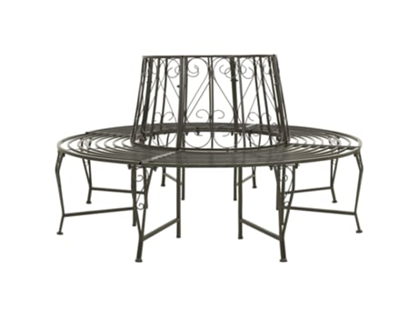 MAISON EXCLUSIVE Banco para árbol de jardín acero 160 cm