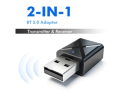 Adaptador Usb Bt5.0 2 En 1 Transmisor Receptor Para Tv Coche Pc Altavoz Auricular Aux