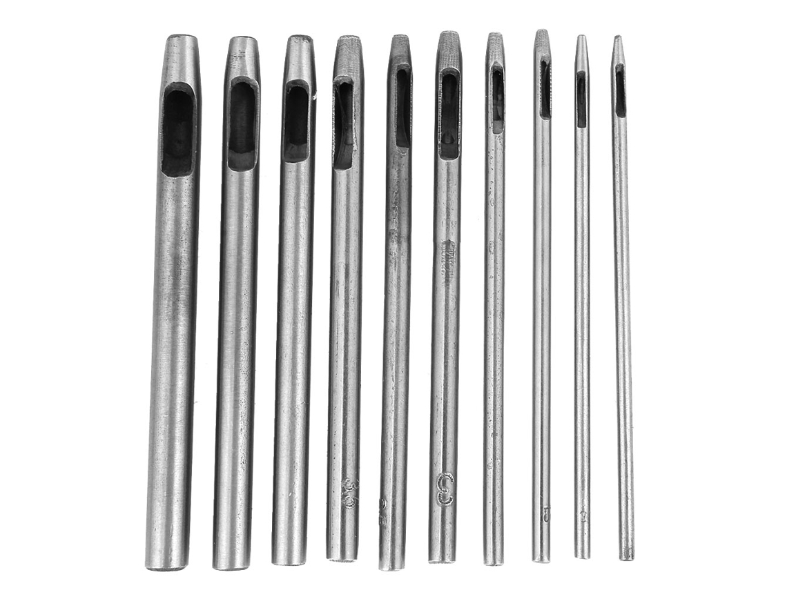 10 Perforadoras De Cuero, Herramienta Manual Para Hacer Cinturones Con Forma De Pétalo.