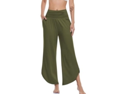 Pantalones De Yoga De Pierna Ancha Para Mujer, De Talle Alto, Cómodos Y Con Bolsillos, Ideales Para Bailar Y Para El Gimnasio.