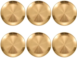 Juego De 6 Platos Coreanos De Acero Inoxidable Dorado, Ligeros Para