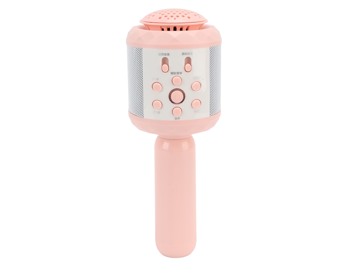 Ats-micrófono Inalámbrico Bluetooth Profesional Para Niños Cute De Mano Rosa