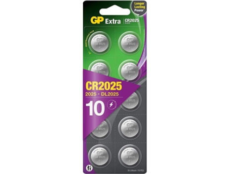 Pilas especiales CR2025 x10 GP XTRA GP