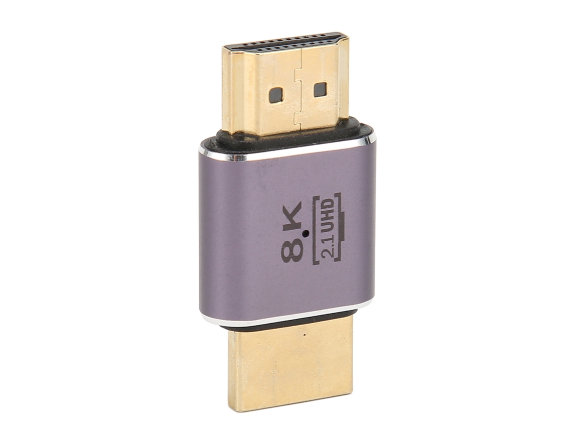 Adaptador Hdmi 2.1 Macho A Macho, Conector 8k 60hz 48gbps Con Indicador, Compatible Con 4k 120hz, Earc Y Hdcp 2.2/2.3.