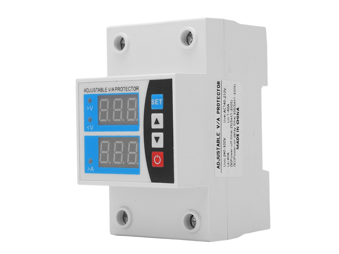 Protector Digital Contra Sobrecargas Y Subtensiones Con Reinicio Automático, 240v-300v, 40a Y Pantalla.