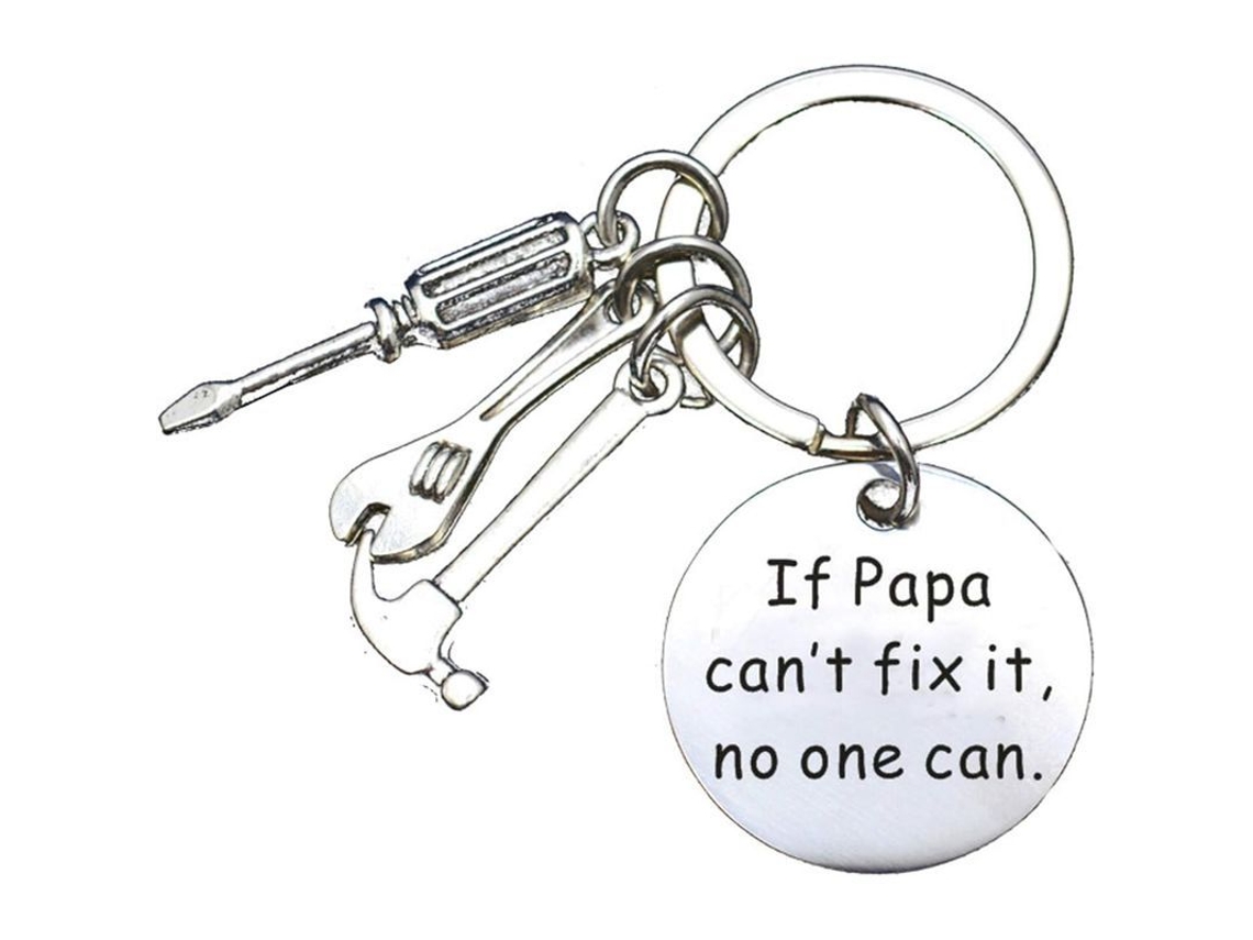 Regalo De Navidad Y Cumpleaños Para Abuelo Y Papá: Si Papá No Puede Arreglarlo, Nadie Lo Hará. Llavero Para Nietos.