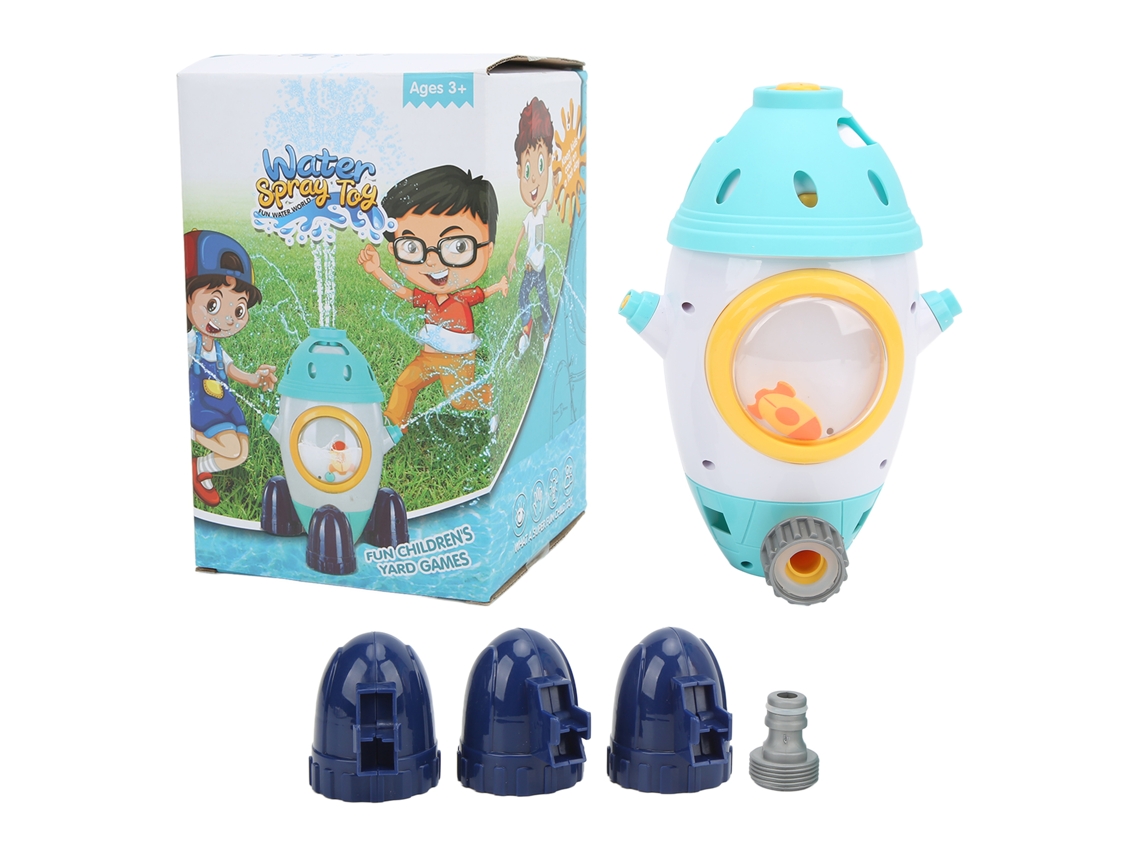 Juguete Pulverizador Giratorio Con Forma De Cohete Espacial Para Que Los Niños Jueguen Con Agua En El Parque, El Jardín O El Patio Durante El Verano.