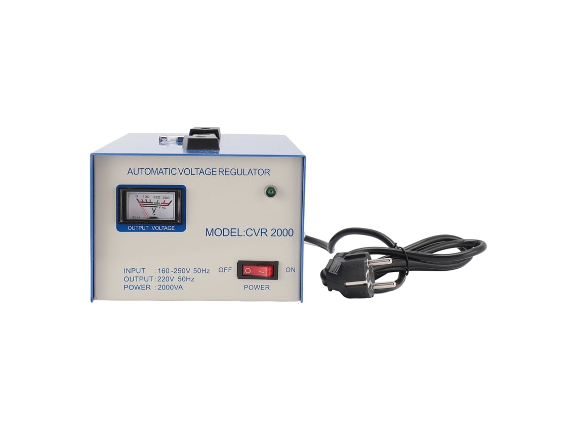 Regulador De Voltaje 2000w 1 Entrada Salida Monofásico Estabilizador De Voltaje Automático Con 2 Tomas Universales