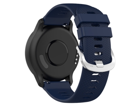 Correa de Silicona 20mm raya cruzada para Garmin VivoMove Trend/Venu Sq 2 - azul medianoche