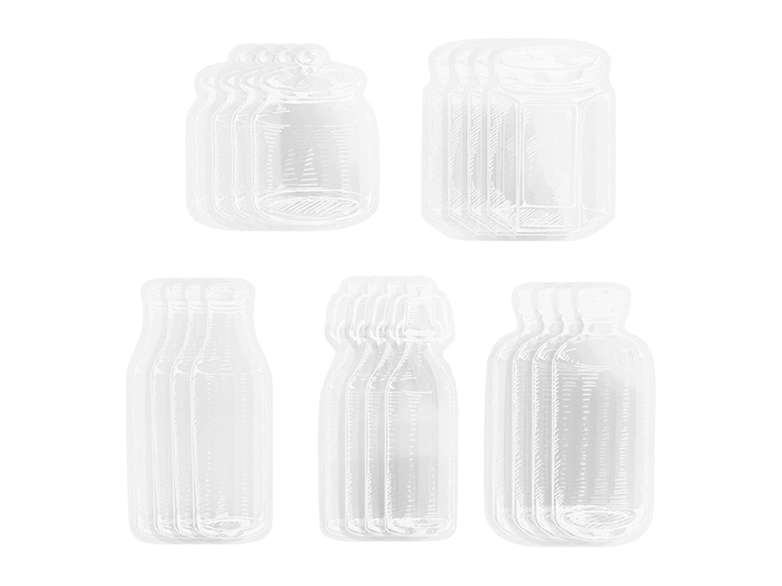 20 Marcapáginas Transparentes Con Forma De Flores Secas, Para Hacer Tú Mismo, Bonitos, Hechos De Materiales Pet.