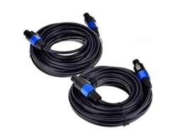 Paquete De 2 Cables Speakon A Speakon De 7,6 Metros (25 Pies), Cable De Audio De Calibre 12 Awg