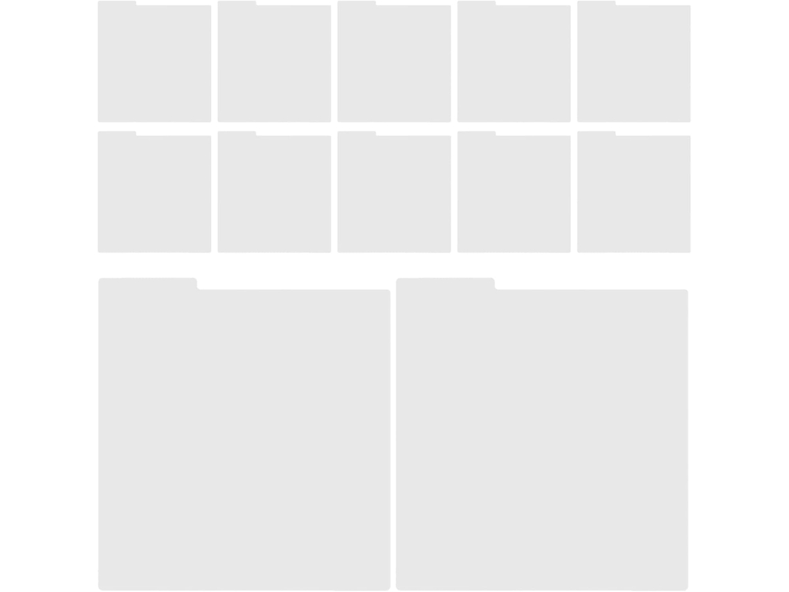 Juego De 12 Separadores De Discos De Vinilo Blancos, De Plástico Fino Y Resistente.
