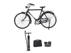 Rebe-modelo De Bicicleta De Aleación 1:10, Miniatura Vintage Simulada, Coleccionable Con Bomba Y Maletín Negro