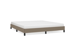 Maison Exclusive - Cama Sin Colchón Tela Gris Taupe 180x200 Cm