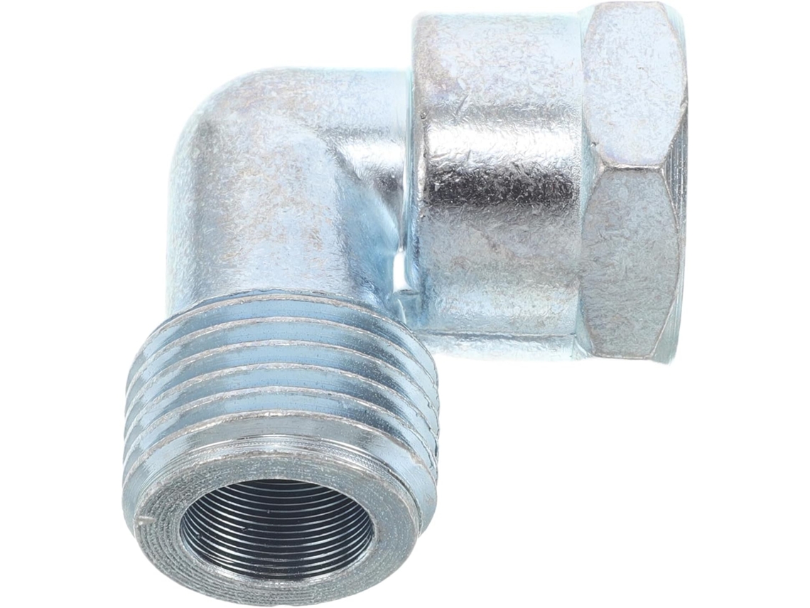Conector para estufa de gas con codo roscado. Gokoco