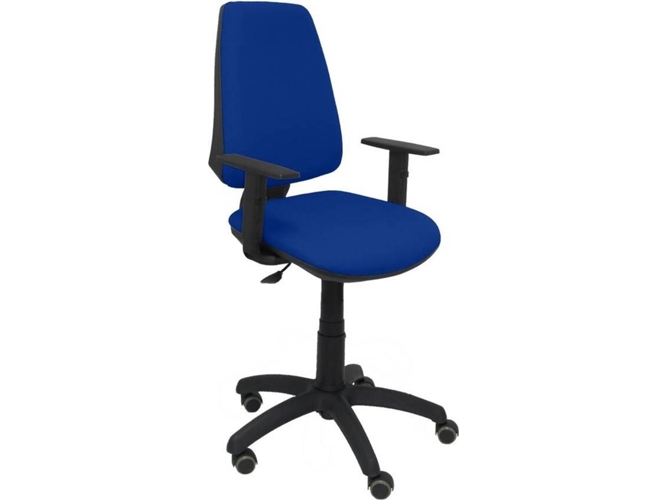 Silla de Escritorio Operativa PYC Elche CP Azul BA RP con ruedas antiarañazos (Brazos Ajustables - Tejido)