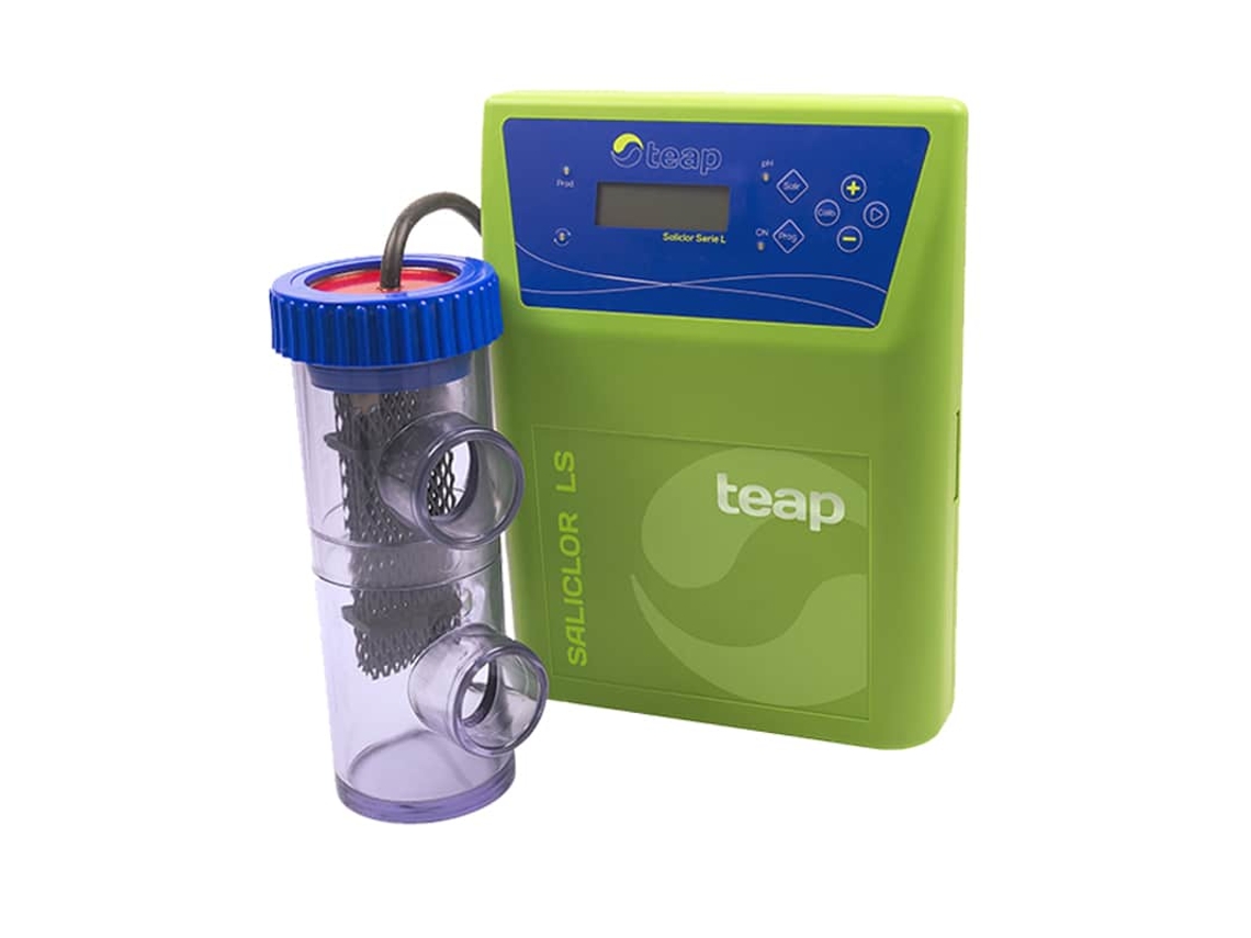 Clorador Salino Saliclor Serie Ls Low Salt Teap 20-140m3 Lcd Tubo 50-63mm San - Ls40 10g/h