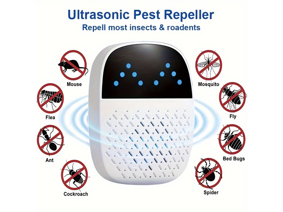 Repelente Ultrasónico De Plagas Para Ratas, Ratones, Arañas, Moscas, Hormigas Y Cucarachas Siurn Repellent