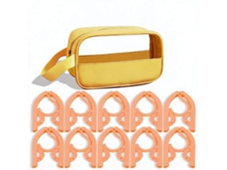 Set Perchas Chrui Plegables Viaje 10 Perchas + Bolsa (amarillo)