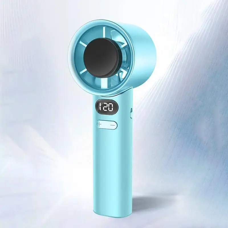 Mini ventilador para portátil, 120 velocidades, recargable por USB, con pantalla digital Chrui (verde)