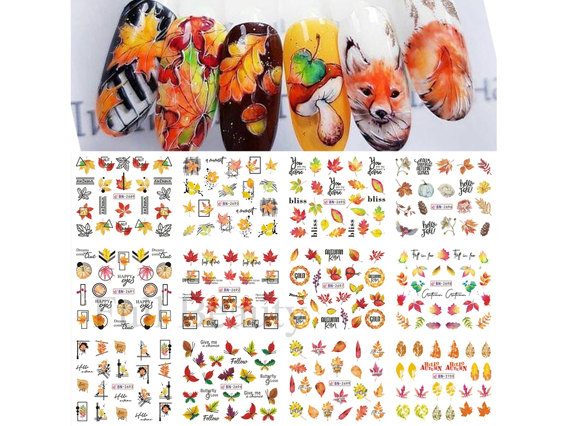 Adesivos de Unhas com Tema Oceânico, Decorações de Unhas para o Verão. MDUG