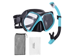 Kit De Snorkel Para Adultos Con Máscara Y Tubo Seco Con Válvula De Purga, Lentes Y Equipo De Buceo, Talla Única.