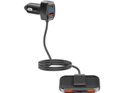 Cargador Usb Para Coche De 31 W Con 5 Puertos De Carga Rápida, Indicador De Voltaje Y Extensión Pd 3.0.