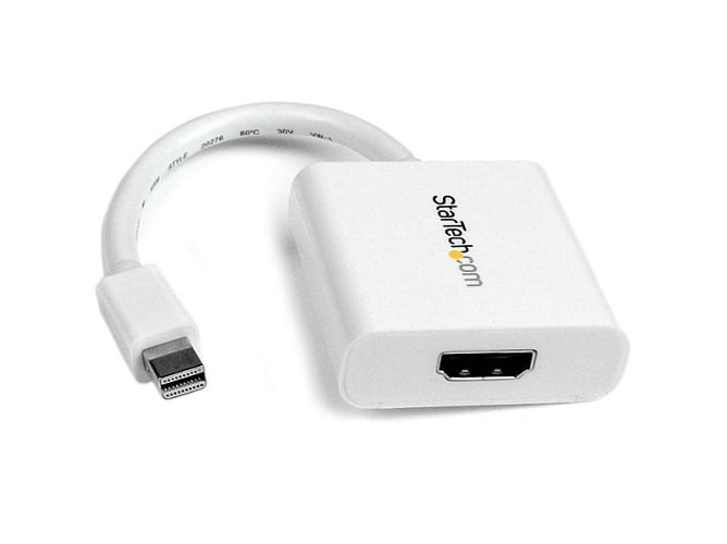 Adaptador HDMI STARTECH.COM MDP2HDW Mini-DisplayPort HDMI Blanco