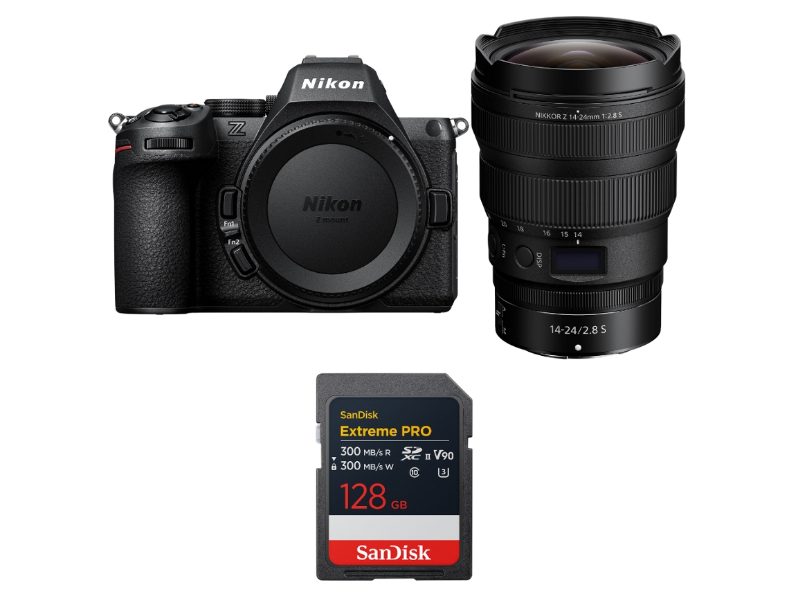 Nikon Z5 II + 14 24mm F/2.8 S + 1 Sandisk 128GB Extreme Pro UHS II SDXC + Libro electrónico “20 consejos para fotos impresionantes”