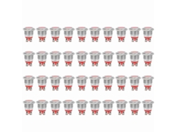40 Unidades De Indicadores Led Metálicos De Advertencia Ip68 Bem-16c De 16 Mm, Color Rojo, 12 V, Para Modificación De Automóviles.