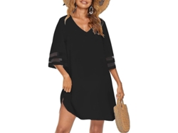 2026-vestido De Playa Casual Suelto Con Cuello V Para Mujer, Cobertura De Bikini Verano Ligero Transpirable