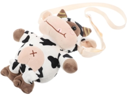Mochila De Felpa Ligera Y Cómoda Con Forma De Vaca Para Mujeres Y Niñas.