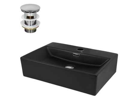 Lavabo ML-DESIGN (51 x 36 x 13 - Cerámica - Negro)