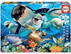 Puzzle EDUCA Junior 100 Selfie Bajo el Agua (Edad Mínima: 6 Años - 100 Piezas)