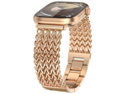 Correa para Apple Watch de 46/49/45/44 mm - Acero inoxidable trenzado con diseño de espiga