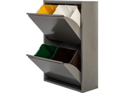 Armario Metalizado Reciclaje BEST PRODUCTS GREEN 4 Cajones Gris
