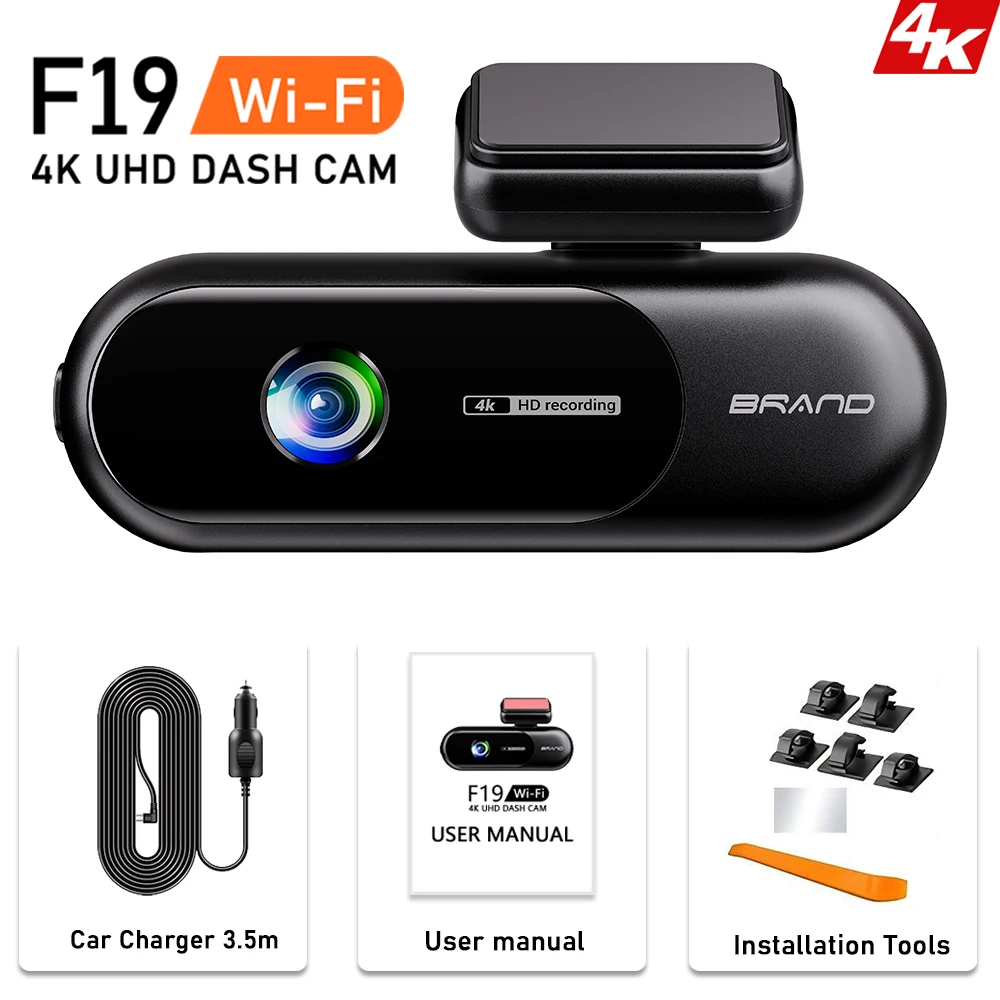 Dvr Para Coche Con Wifi 4k Y Lentes Duales (tarjeta De 32 Gb)