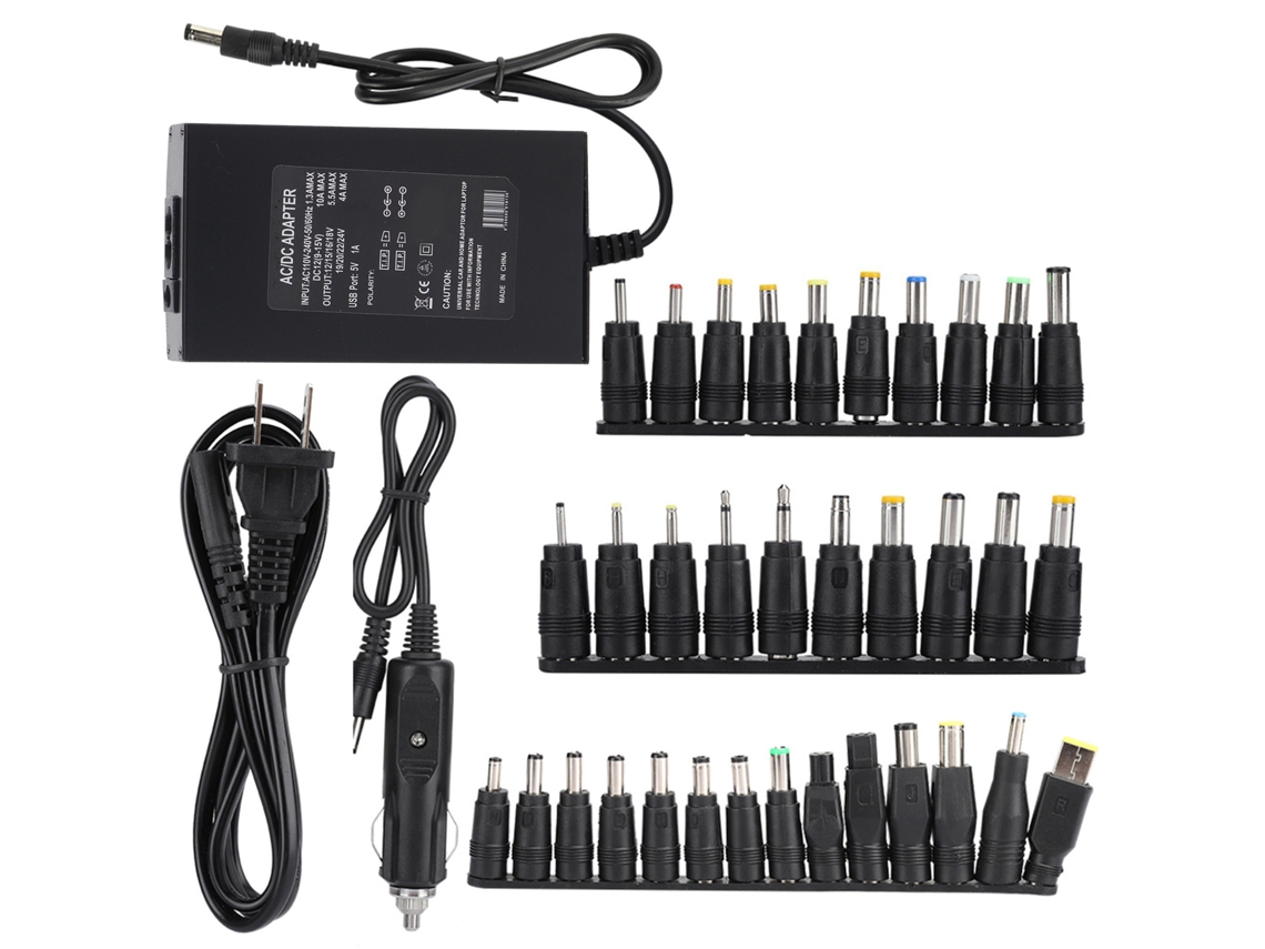 Adaptador De Energia (carregador Universal Para Notebook Para Uso Em Casa/veículo)